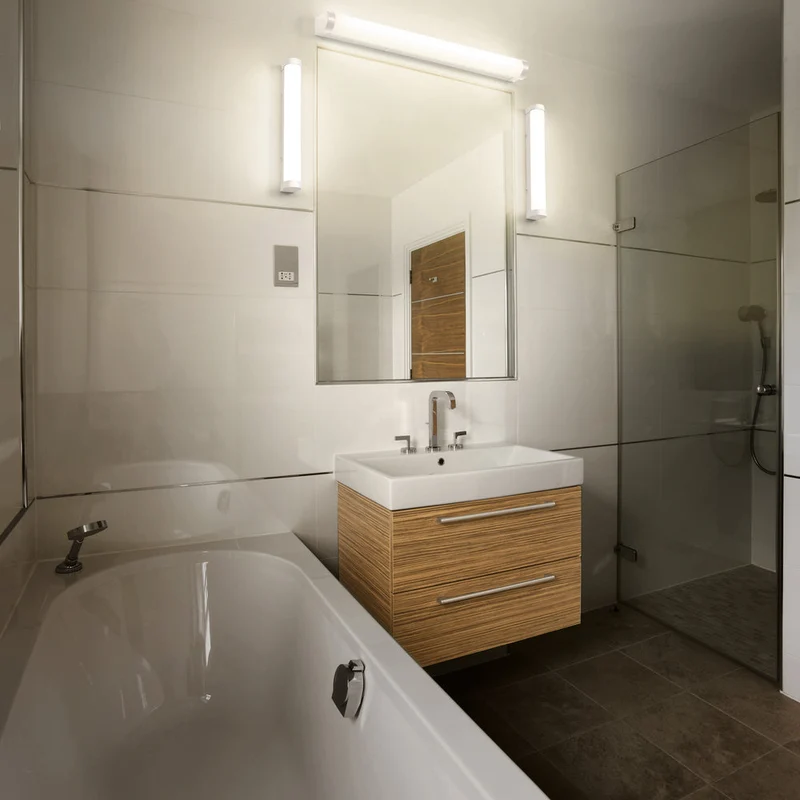 OSRAM ORBIS Tube miroir de salle de bain applique murale verre givré 12W 60cm blanc