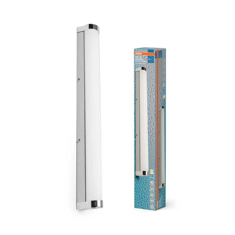 OSRAM ORBIS Tube miroir de salle de bain applique murale verre givré 12W 60cm chrome
