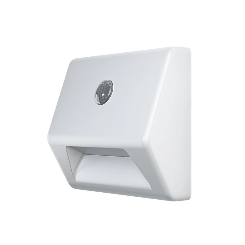 OSRAM LED NIGHTLUX Lampe d'escalier à piles, capteur de mouvement, capteur jour-nuit, blanc froid, 28,0 mm x 84,0 mm x 73,0 mm, blanc