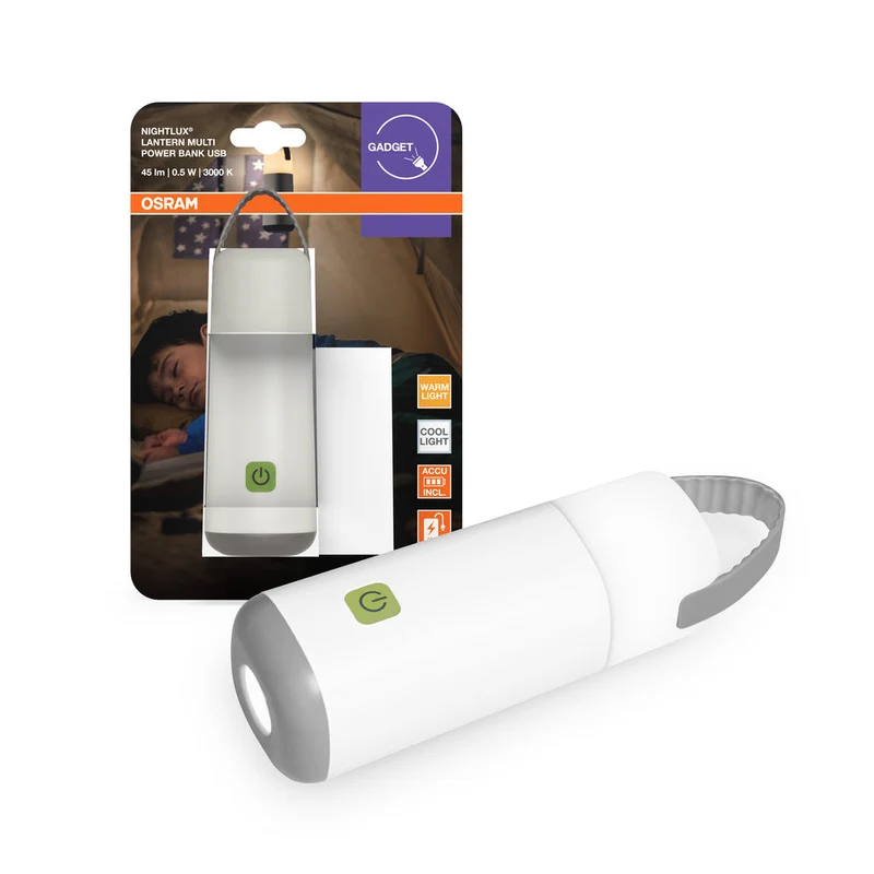 OSRAM NIGHTLUX LANTERNE POWERBANK lampe LED alimentée par batterie 0,50W / 3000-4000K