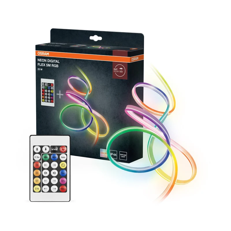 OSRAM NEON DIGITAL Flex bande lumineuse LED extérieure RGB avec télécommande 23W 5m