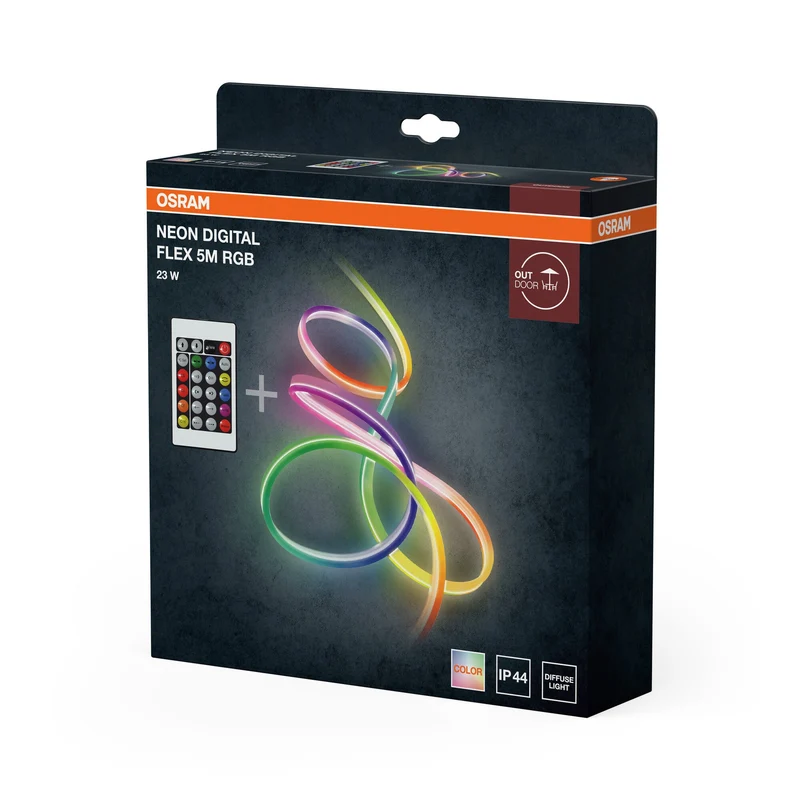 OSRAM NEON DIGITAL Flex bande lumineuse LED extérieure RGB avec télécommande 23W 5m