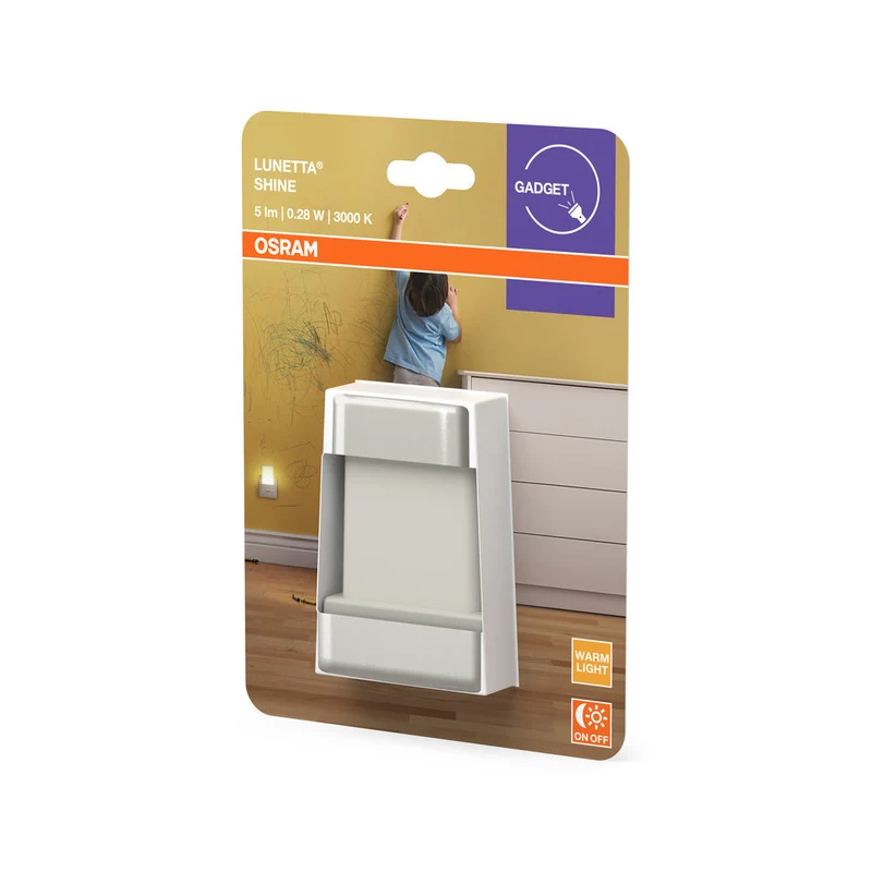 OSRAM LUNETTA® Shine veilleuse avec capteur LED pour prise 0,28W / 3000K blanc chaud
