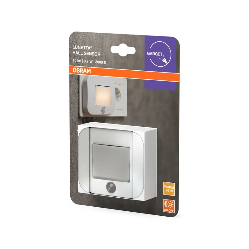 OSRAM LED veilleuse, lampe pour applications intérieures, blanc chaud, capteur de mouvement intégré, capteur de hall Lunetta