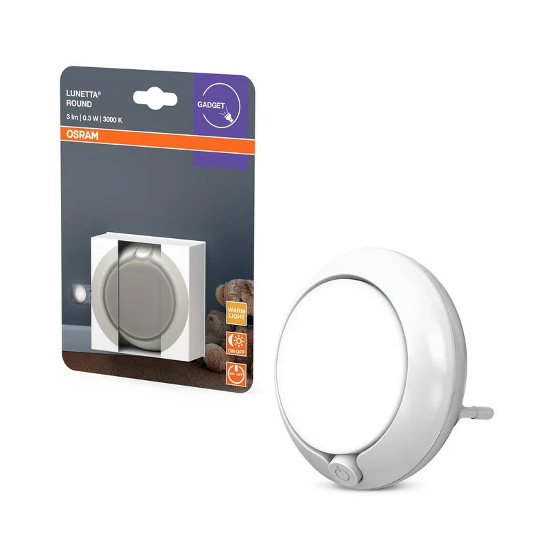 OSRAM LUNETTA® Veilleuse ronde blanche, 3lm, 0.3W, 3000K