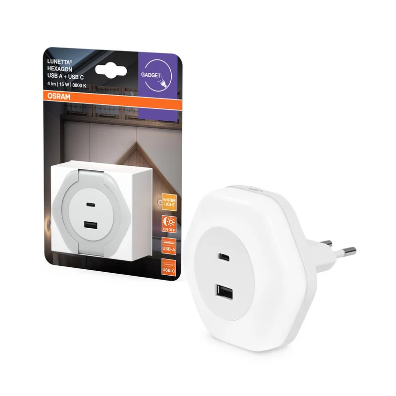 OSRAM LUNETTA HEXAGON veilleuse prise, 5W, 5lm