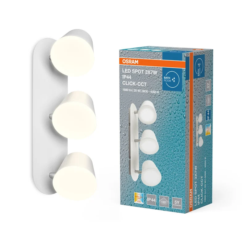 OSRAM Spot LED Plafonnier LED 3x 7W 3000-4000K