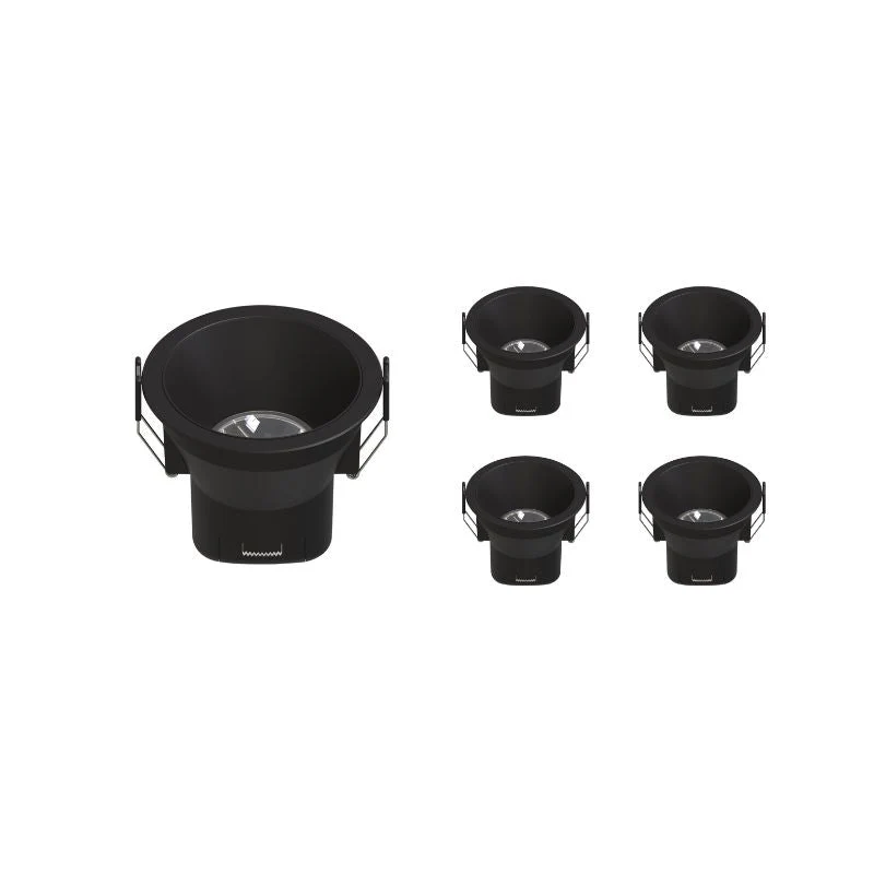 Spot LED Encastrable 9W IP44 Dimmable Noir CCT Ø85mm - 2700K/4000K - Pack de 5