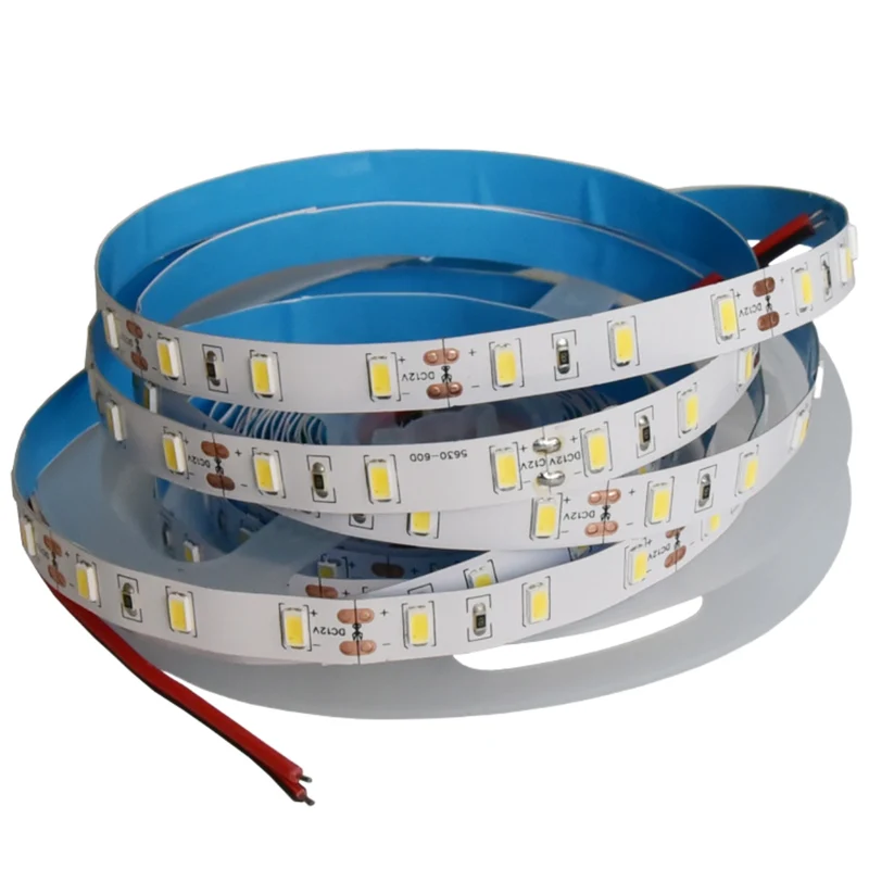 LG SMD5630 LED Strip Light – 12W/M | 60 LEDs/M | DC 12V | 10mm PCB | 5M Roll | 3000K / 4000K / 6000K | IP00 / IP67 | Single Color LED Strip for Mirror, Kitchen Cabinet, Bedroom, Christmas Decor | 5/50M
