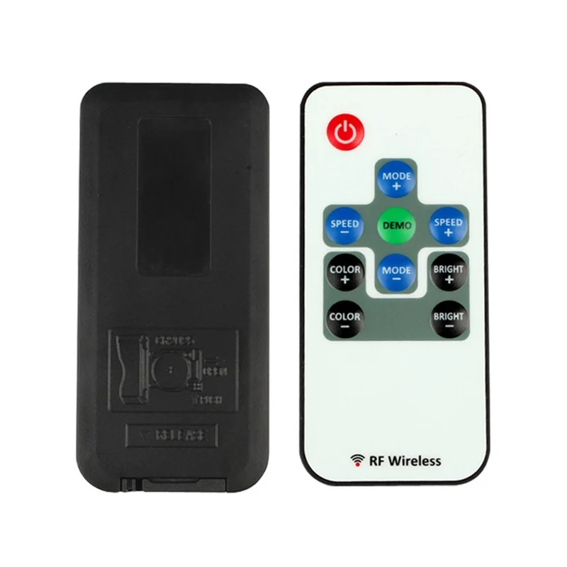 RF Wireless Mini LED Controller with 10-key Remote 5V-24V 12A / 3 Channels for RGB/GRB LED Strip SMD5050 SMD3528 Color Changing