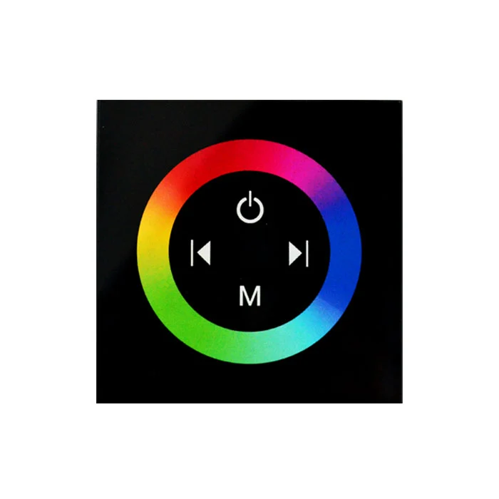 12V-24V DC TM08 Wall Panel Touchable Color Ring LED Controller for RGB Color Changing LED Strips