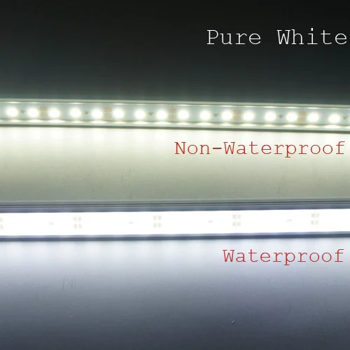 DC12V Aluminum Channel Rigid LED Strip Light - 18x11mm | SMD5730 72LEDs/M | 0.5M / 1M | Warm White / Daylight White | IP65 Waterproof | for Indoor & Outdoor Lighting | 10 / 50PCS