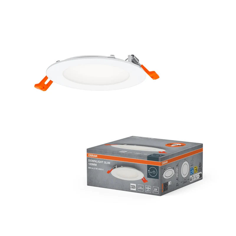 OSRAM ENCASTRÉ SLIM DOWNLIGHT LED Plafonnier, Ø 120mm, 220…240V 8W / 4000K Blanc froid