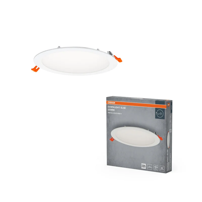 OSRAM ENCASTRÉ SLIM DOWNLIGHT LED Plafonnier, Ø 225mm, 220…240V 22W / 4000K Blanc froid