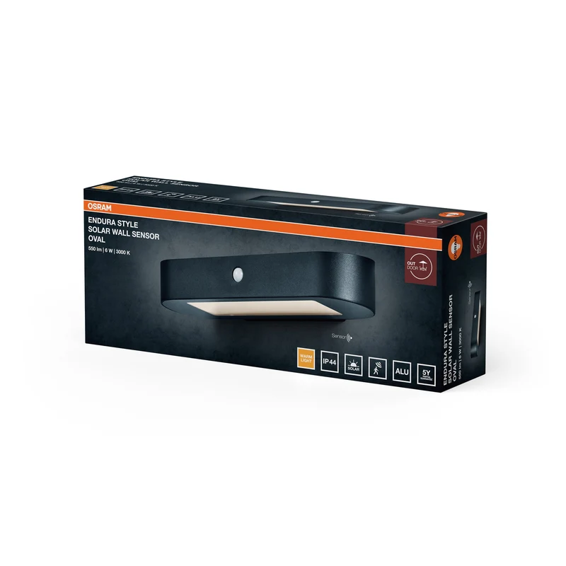 OSRAM ENDURA Style Applique solaire ovale, capteur, 3000K