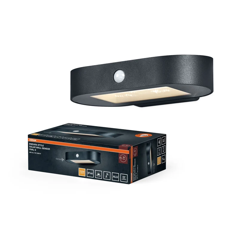 OSRAM ENDURA Style Petite lampe solaire murale, capteur, 3000K