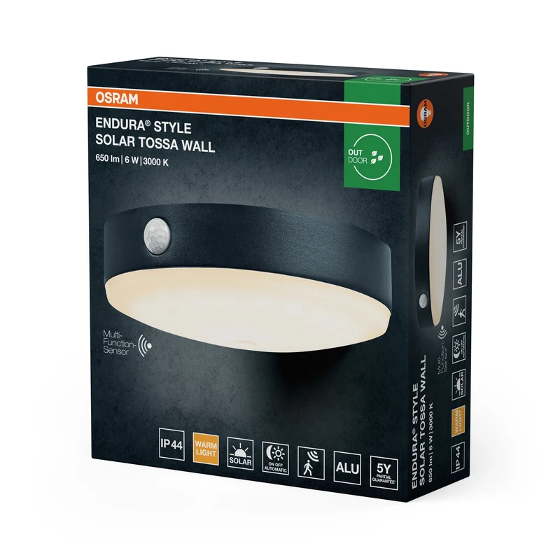 OSRAM ENDURA Style Applique solaire Tossa, capteur, 3000K