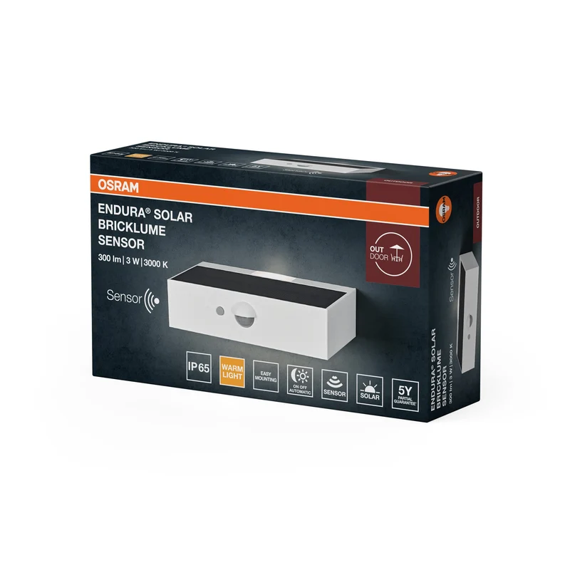 OSRAM ENDURA STYLE BRICKLUME Applique solaire, 3W, blanc