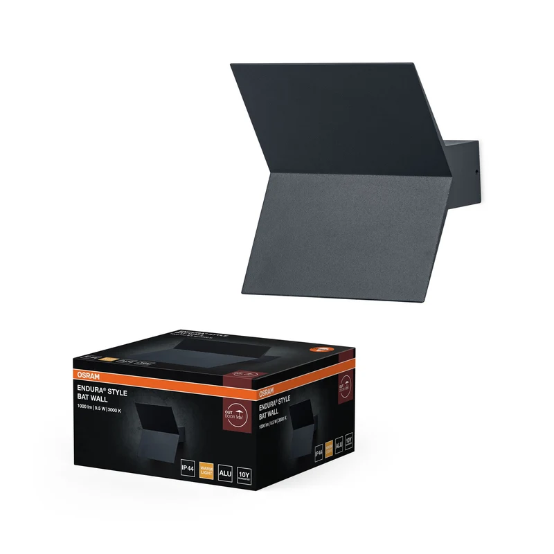 OSRAM ENDURA STYLE BAT APPLIQUE MURALE 9,5W / 3000K Blanc chaud