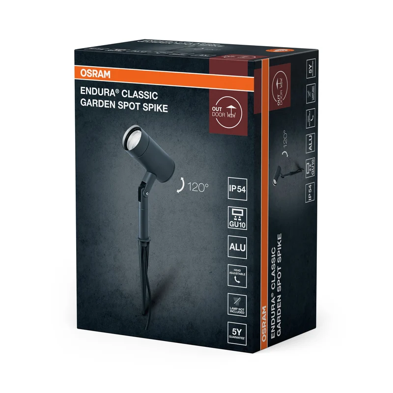 OSRAM ENDURA Garden lampe piquet extérieure, noire, GU10
