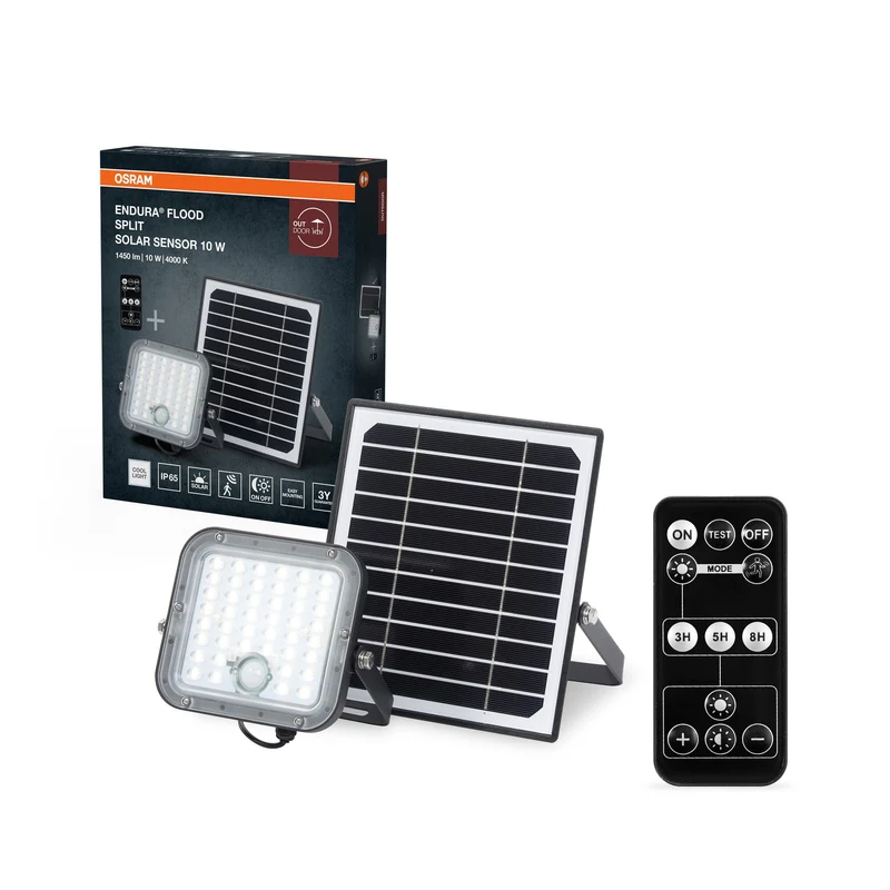 OSRAM LED-lampe solaire extérieure Endura, noir, 10W, 1400lm