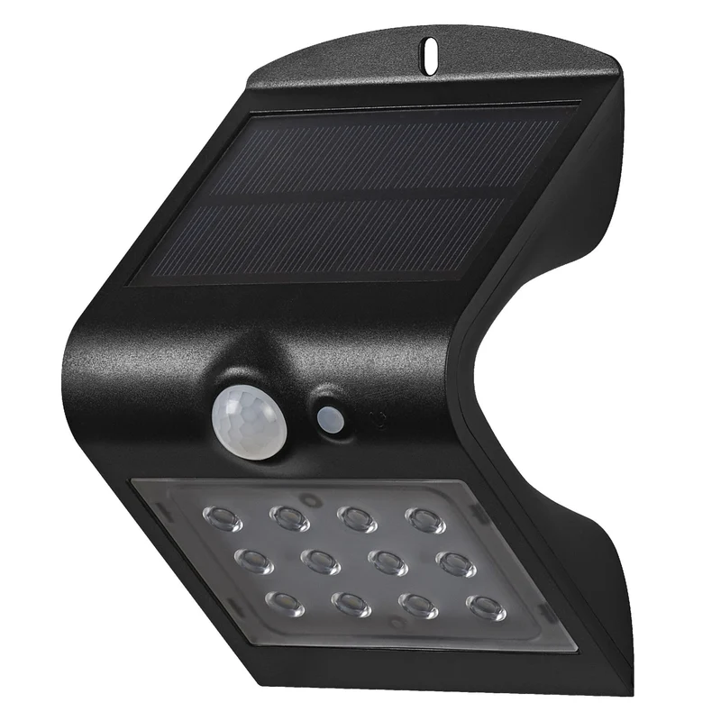 OSRAM ENDURA projecteur à capteur solaire, noir, 1,5W, 200lm