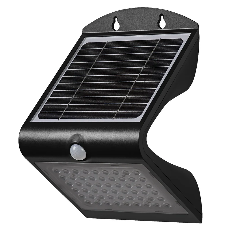 OSRAM ENDURA Projecteur à capteur solaire, noir, 4W, 500lm