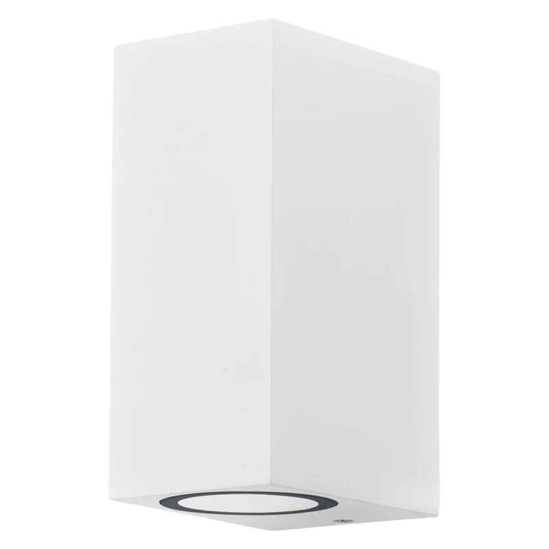OSRAM ENDURA Applique murale extérieure carrée haut-bas, blanche, GU10