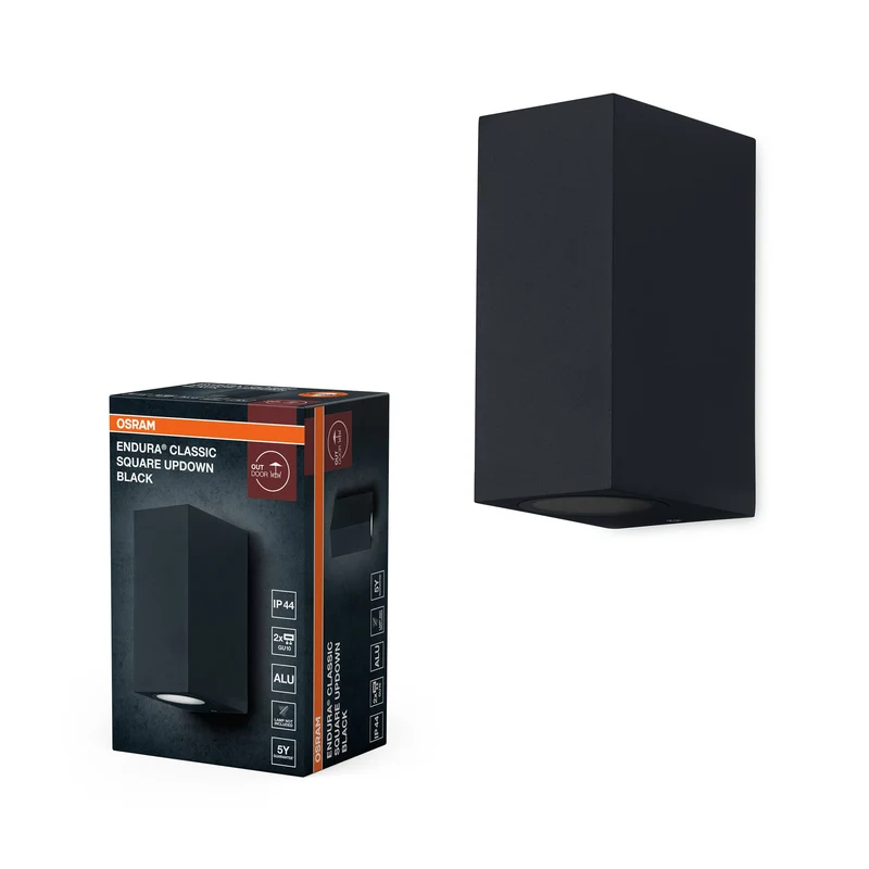 OSRAM ENDURA Carré Applique Murale Extérieure Haut-Bas, GU10