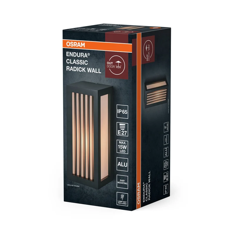 OSRAM ENDURA CLASSIC RADICK W Applique murale extérieure, gris foncé