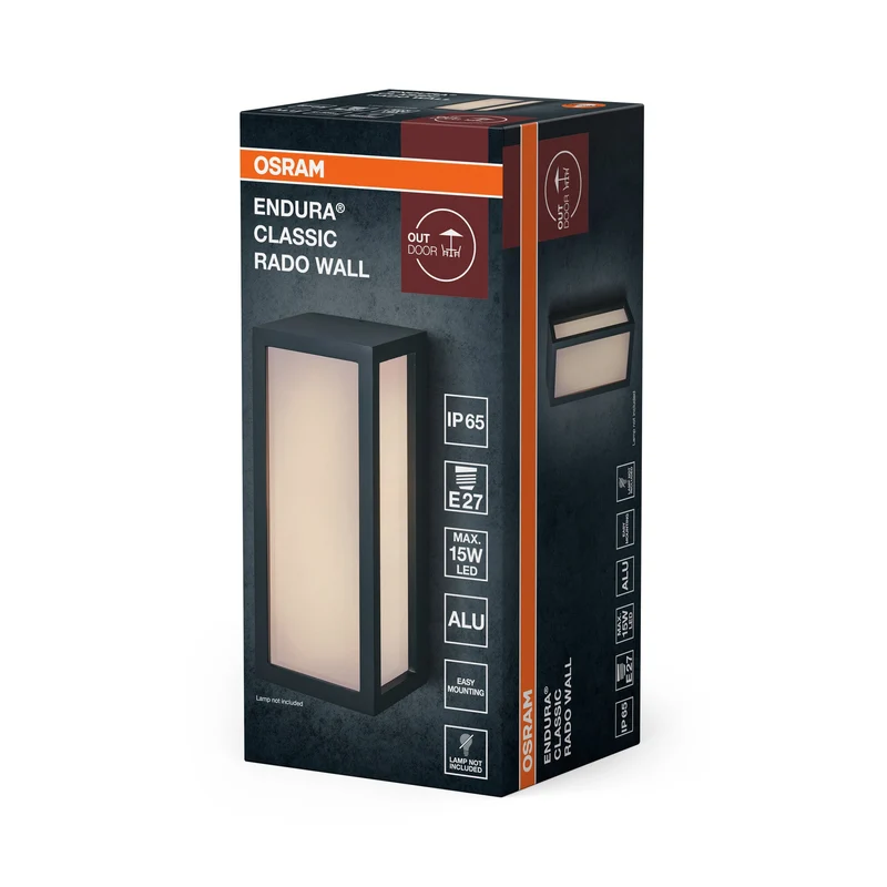 OSRAM ENDURA CLASSIC RADO W Applique murale extérieure, gris foncé