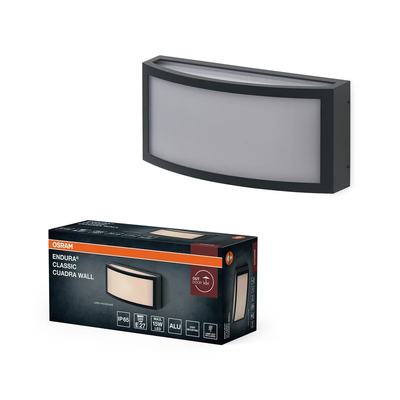 OSRAM ENDURA CLASSIC CUADRA Applique murale extérieure, gris foncé