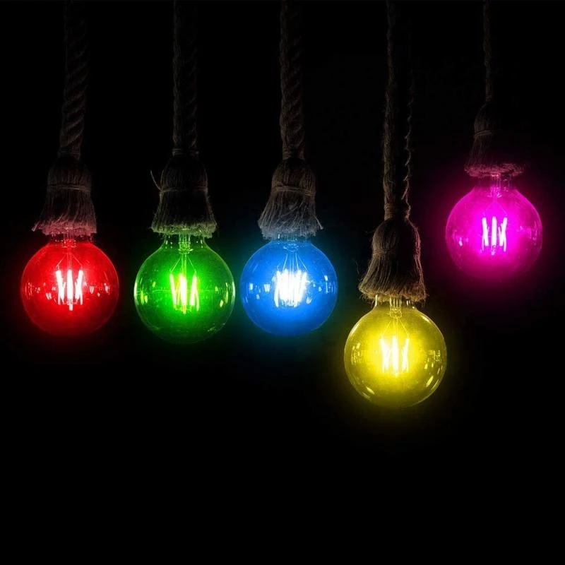 Ampoule LED E27 Filament 2W G45 Rouge