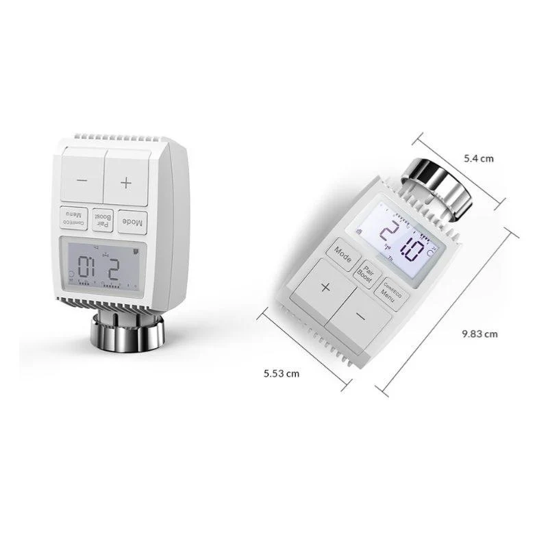 Kit de 2 Têtes Thermostatiques Connectées Universelle avec Ecran LCD + Passerelle ZigBee
