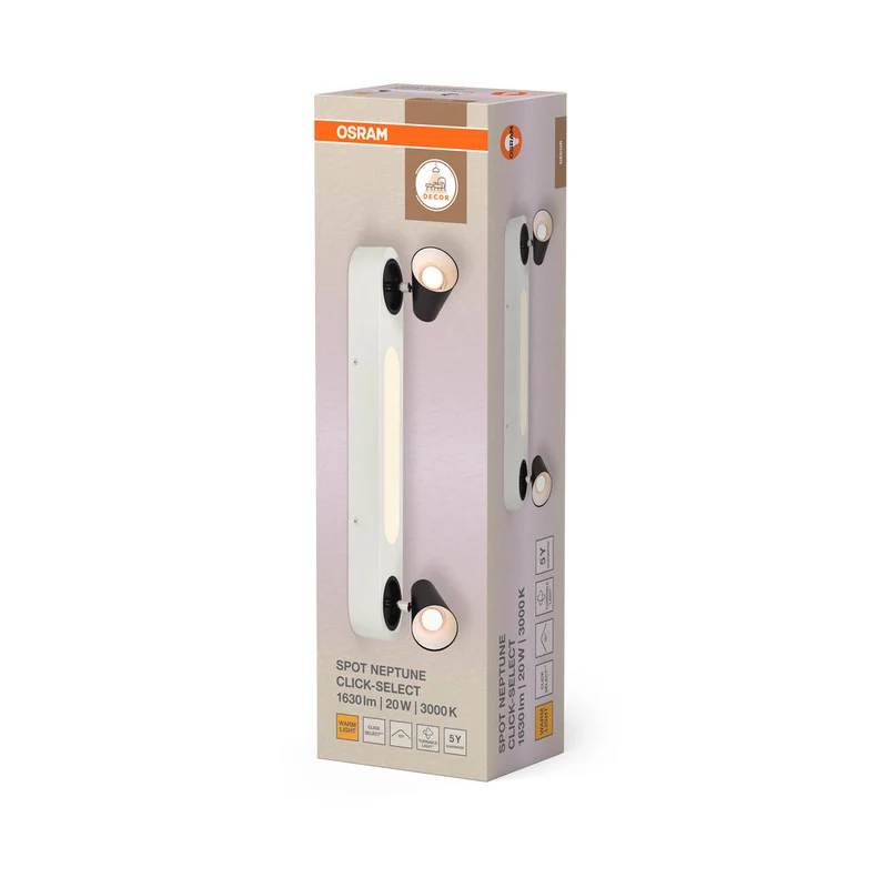 OSRAM DECOR SPOT NEPTUNE Plafonnier, 20W, 715lm, blanc