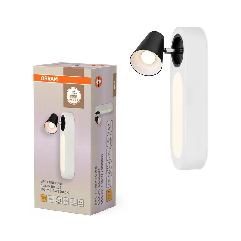 OSRAM DECOR SPOT NEPTUNE Applique murale, 13W, 490lm, blanc
