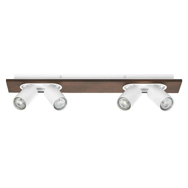 OSRAM DECOR SPOT MERCURY Plafonnier, 4 x 3,4W, aspect bois, blanc