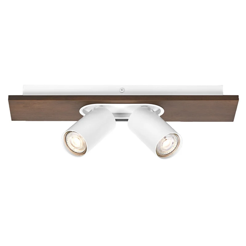 OSRAM DECOR SPOT MERCURY Plafonnier, 2 x 3,4W, aspect bois, blanc