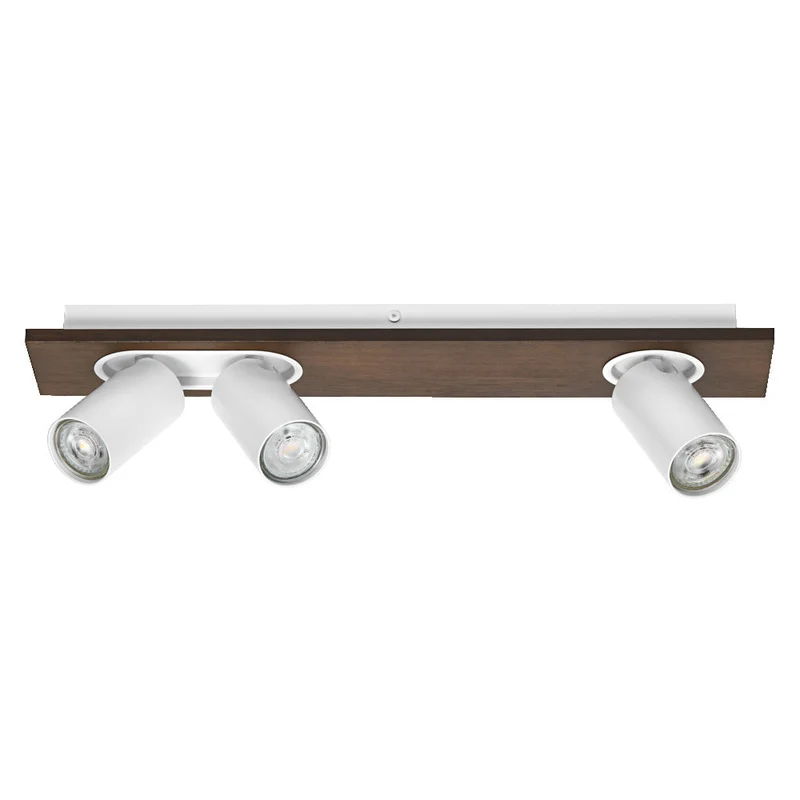 OSRAM DECOR SPOT MERCURY Plafonnier, 3 x 3,4W, aspect bois, blanc