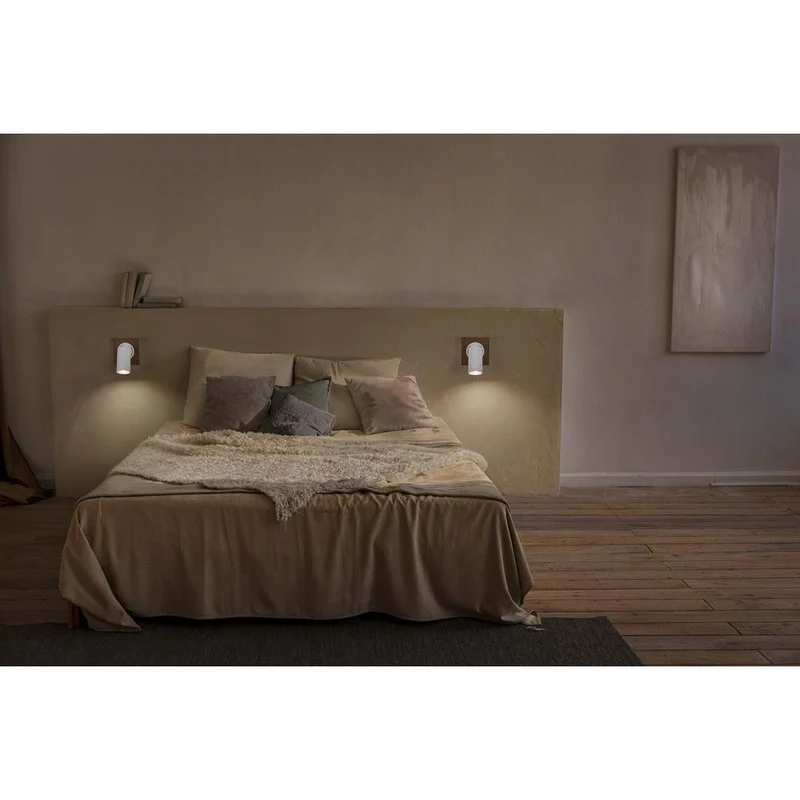 OSRAM DECOR SPOT MERCURY Plafonnier, 1 x 3,4W, aspect bois, blanc