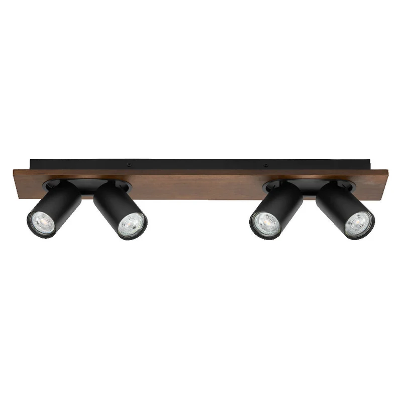 OSRAM DECOR SPOT MERCURY Plafonnier, 4 x 3,4W, aspect bois noir