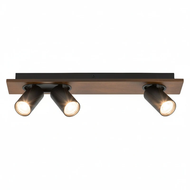 OSRAM DECOR SPOT MERCURY Plafonnier, 3 x 3,4W, aspect bois noir