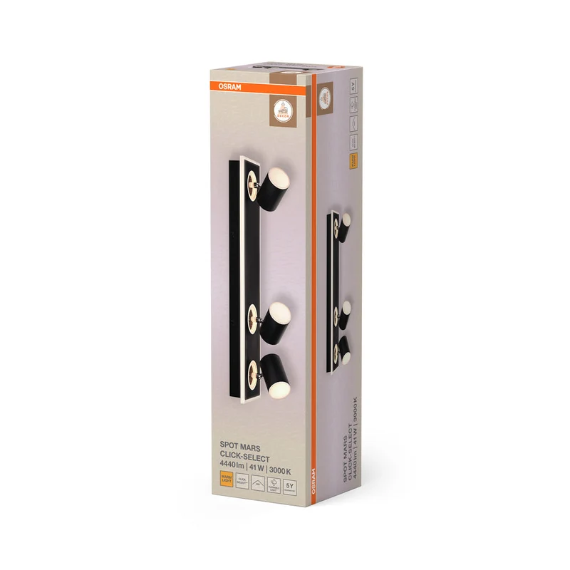 OSRAM DECOR SPOT MARS Plafonnier, 41W, 1.425lm, noir