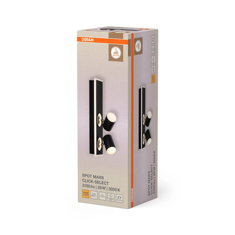 OSRAM DECOR SPOT MARS Plafonnier, 29W, 985lm, noir