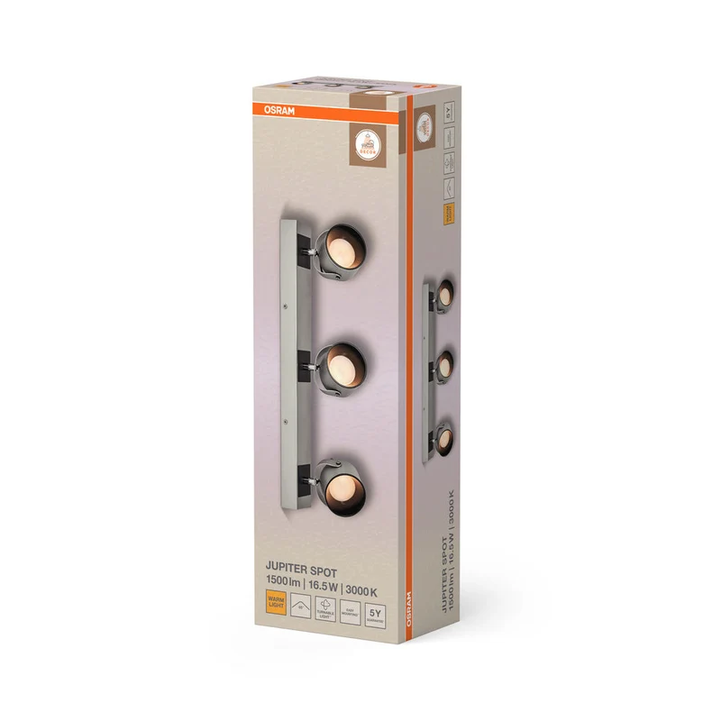 OSRAM DECOR SPOT JUPITER Plafonnier, 16,5W, 550lm, argenté