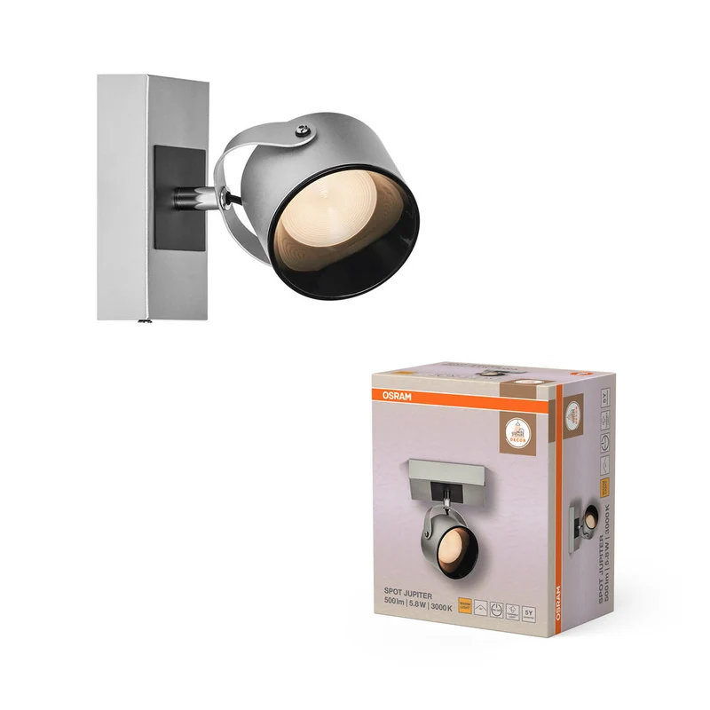 OSRAM DECOR SPOT JUPITER Applique murale, 5,8W, 185lm, argenté