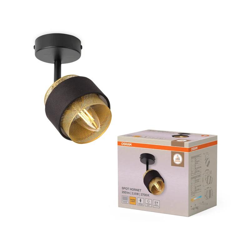 OSRAM DECOR Spot Hornet plafonnier 1X2.8W, E14, 250lm, 2700K, noir