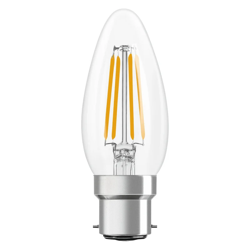 OSRAM LED Lampe LED Rétrofit CLASSIC B 4W 827 Clair B22d, 470 lm, 2700 K, Blanc chaud