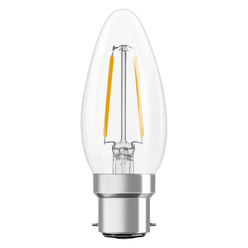OSRAM LED Lampe LED Retrofit CLASSIC B 2.5W 827 Clair B22d, 250 lm, 2700 K, Blanc chaud