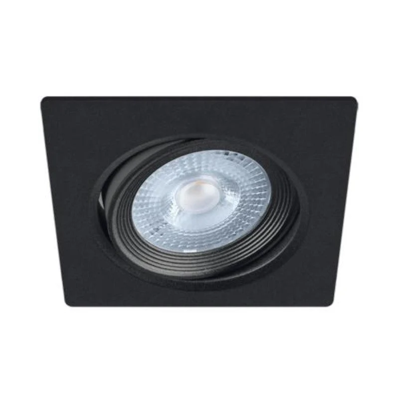 Spot LED Encastrable Orientable 5W Carré Noir SMD